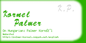 kornel palmer business card